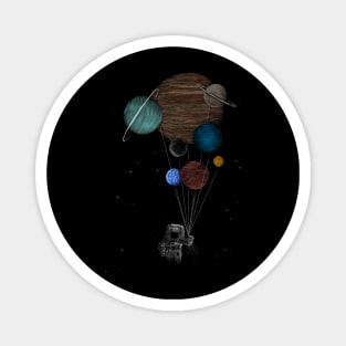 Astronaut and balloon planets Magnet